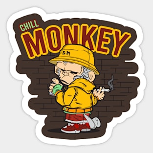 Chill monkey Sticker